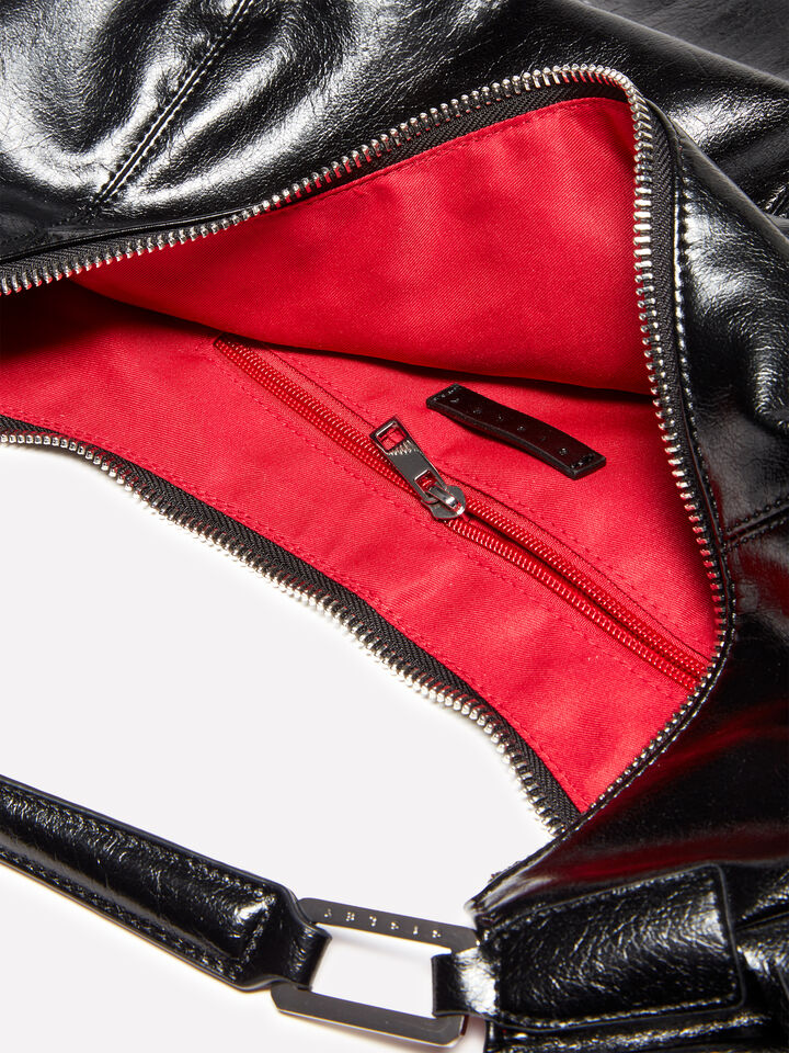 Bolsa de ombro preta com franjas - null - Preto | Sisley image number 4